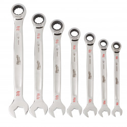 7pc Ratcheting Combination Wrench Set - SAE