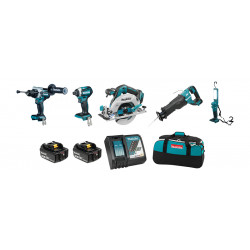 18V LXT Brushless 5 Tool Combo Kit, 5.0Ah x2