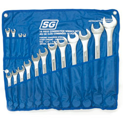 16 Piece Metric Raised Panel Combo Wrench Set