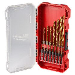 SHOCKWAVE Impact Duty™ RED HELIX™ Titanium Drill Bit Set - 15PC