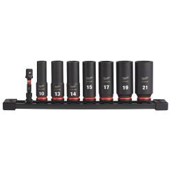 8PC SHOCKWAVE Impact Duty™ 3/8" Drive Metric Deep 6 Point Socket Set