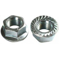 Serrated Locking Flange Nuts / ZINC - 1/4"-20