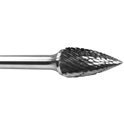 1/4" PTA Premier Series Tree Shape Carbide Burr (Pointed End)