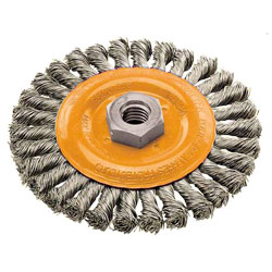 Wire Wheel Brushes - 0.020" Knot-Twisted Wire *For Steel