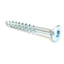 Flat 4 Lug Head #8 Robertson Wood Screws / Zinc (JUG)