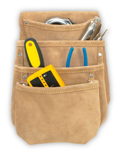 Tool Pouch - 4 Pocket - Split Leather / DW1024