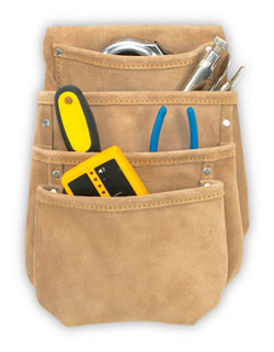 Tool Pouch - 4 Pocket - Split Leather / DW1024