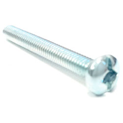 Round Head #12 - 24 Combination Machine Screws / Zinc (PKG)