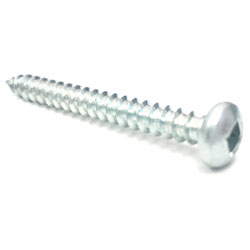 Pan / Round Head #12 Robertson Sheet Metal Screws / Zinc (BULK)