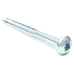 Round Head #12 Robertson Wood Screws / Zinc (PKG)