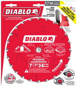 Circular Saw Blade - 7-1/4" - 24T / D0724A Series *DIABLO