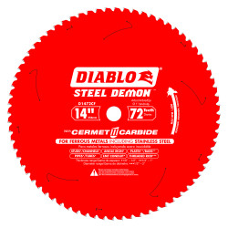 14" x 72 Tooth Cermet Metal and Stainless Steel Cutting Saw Blade