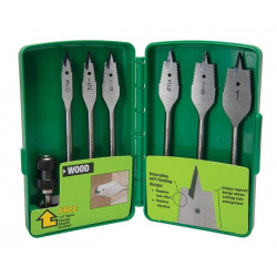 6-Piece Self-Feeding Spade Bit Set, 3/8" - 1"