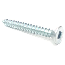 Flat Head #8 Robertson Sheet Metal Screws / Zinc (PKG)