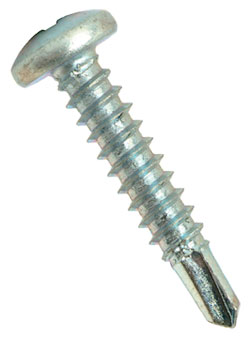 Pan Head 10-16 Robertson Self-Drilling TEK Screws / Zinc Plated (JUG)