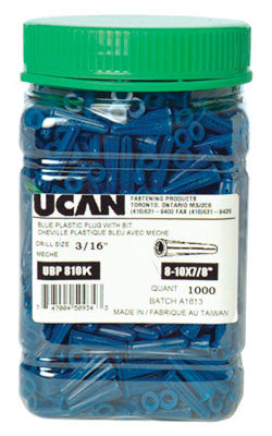 Blue Wall Plug - Plastic / UBP (JUG)