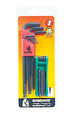 Hex Key Set - L-Wrench/Fold Up - Ball/Torx End - Metric/Torx - 17 pc / 14126