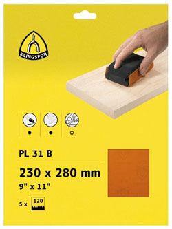Sand Paper - Alum Oxide - 9" x 11" / PL31 Series (5 Pack)