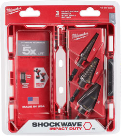 SHOCKWAVE™ Impact Duty™ Step Bit Electrician Set (#1, #4, #9)