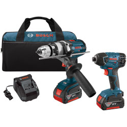 18V 2-Tool Combo Kit with Brute Tough 1/2 In. Hammer Drill/Driver, 1/4 In. Hex Impact Driver and (2) 4.0 Ah FatPack Batteries - 