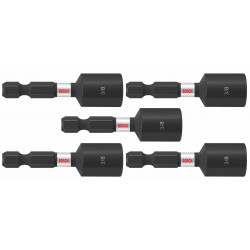 (5) Impact Tough™ 3/8 In. x 1-7/8 In. Nutsetters (Bulk Pack)
