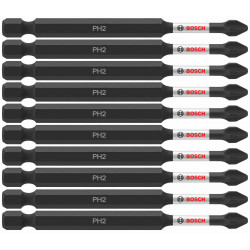 Impact Tough™ 3.5 In. Phillips® #2 Power Bits (Bulk Pack)