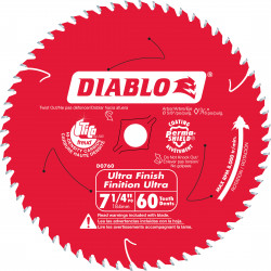 7-1/4 in. x 60 Tooth Ultra Finish Saw Blade