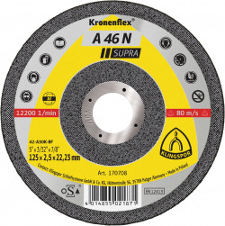 A 46 N cutting-off wheels, 5 x 3/32 x 7/8 Inch depressed centre