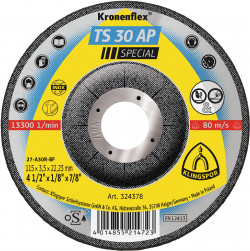 TS 30 AP grinding discs, 5 x 1/8 x 7/8 Inch depressed centre