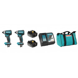 18V LXT Brushless 2 Tool Combo Kit, 5.0Ah x2