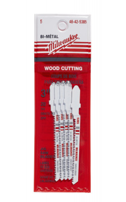 3" 20TPI T-Shank Wood Bi-Metal Jig Saw Blades 5PK