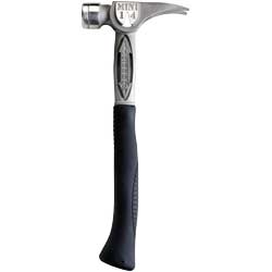 TiBone Mini-14 oz Milled Face Hammer with 16 in. Curved Titanium Handle