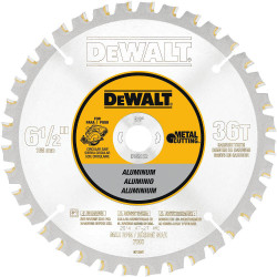 6-1/2" 36T Aluminum Cutting Saw Blade 5/8" Arbor