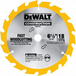 Circular Saw Blade - 6-1/2" - 18T / DW9155