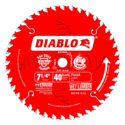 7-1/4" x 40 Tooth Finish Saw Blade