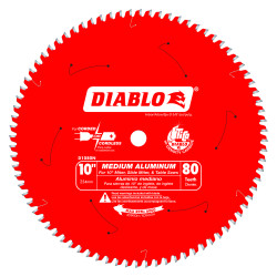 10" x 80 Tooth Medium Aluminum Saw Blade