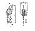 1 Ton 15' Lift L-90X Series Chain Hoist - Super Heavy Duty - *JET