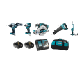 18V LXT Brushless 5 Tool Combo Kit, 5.0Ah x2