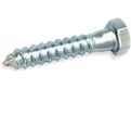 Hex Head Lag Screws 1/4" Dia. - Grade 2 / Zinc