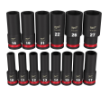 SHOCKWAVE Impact Duty™ 1/2" Drive Metric Deep 6 Point Socket Set - 14 PC