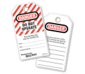 Danger Do Not Operate Tag - Polyester Laminated - White / 497A (12 Pack)