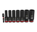 8PC SHOCKWAVE Impact Duty™ 3/8" Drive SAE Deep 6 Point Socket Set