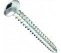 Pan / Round Head #10 Robertson Sheet Metal Screws / Zinc (PKG)