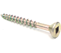 Flat 4 Lug Head 8 Robertson Wood Screws / Yellow Zinc (JUG)