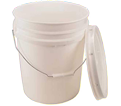 Empty Bucket - 20L - White / Plastic *WITH LID