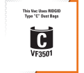 Vacuum Dust Bag - Paper - Dry Debris / VF3500 Series *HIGH-EFFICIENCY