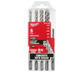 5-Piece MX4™ 4-Cutter SDS-Plus Rotary Hammer-Drill Bit Kit