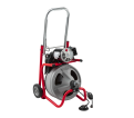 K-400 Machine w/RIDGID Drain Cleaning Gloves – C-32 IW 3⁄8" (10 mm) x 75' (23 m) Solid Core (Integral Wound) Cable – T-260 Tool 