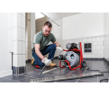 K-400 Machine w/RIDGID Drain Cleaning Gloves – C-32 IW 3⁄8" (10 mm) x 75' (23 m) Solid Core (Integral Wound) Cable – T-260 Tool 